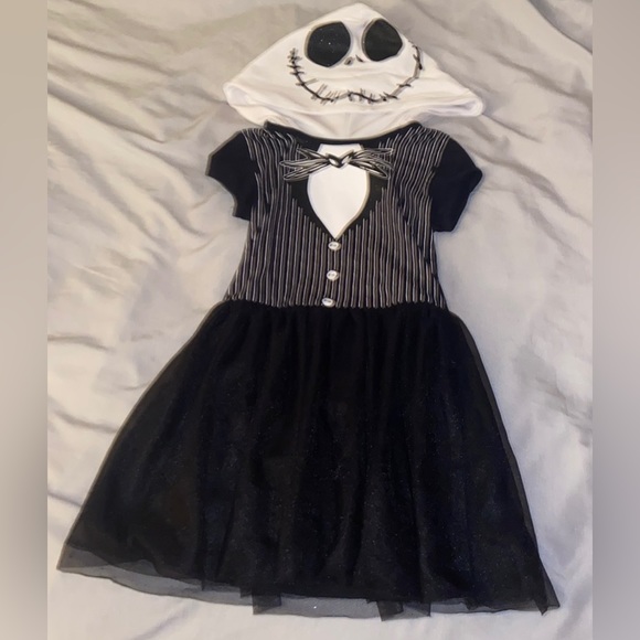 🎃Halloween Costume Nightmare Before Christmas Jack Skellington Girls Sz Small - Picture 4 of 4